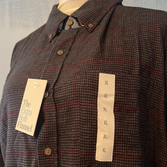 NWT- Croft&Barrow men’s XL extra soft flannel button up shirt. - Picture 2 of 7